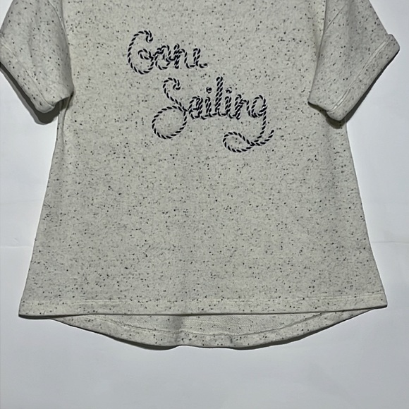 LOFT Gone Sailing Short Sleeve Grey Knit Top Size S - Picture 4 of 8